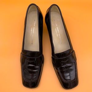Black AGL patent leather shoes